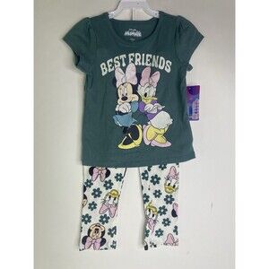 Disney Minnie Mouse Daisy Duck 2 Piece Pants and Top T-Shirt Outfit Set Girls 3T